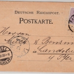 DR - Fahrnau 1888, K1 a. Firmenkarte n. Landstuhl, Fehlleitung (!) Basel/SCHWEIZ