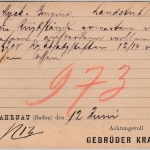 DR - Fahrnau 1888, K1 a. Firmenkarte n. Landstuhl, Fehlleitung (!) Basel/SCHWEIZ