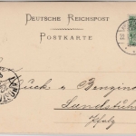 DR - Kreuznach 1895, Firmenkarte (Tabak-Fabrik Gräff) n. Landstuhl 1897