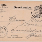 DR - St. Johann (Saar) Firmendrucksache (Kohlen Haldy) n. Landstuhl