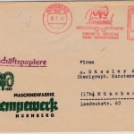 All.Bes. - Nürnbnerg 30 1947 16 Pfg. AFS "Kempewerk" Geschäftspapiere n. München