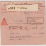 BRD - 1 M.+50 Pfg. Heinemann, Zustellgebühr, Nachnahme-Paketkarte Nürnberg 1974