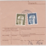 BRD - 1 M.+50 Pfg. Heinemann, Zustellgebühr, Nachnahme-Paketkarte Nürnberg 1974