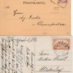 Bayern/DR - Unsleben, HKS u. K1 a. 2 Karten 1880 bzw. 1922