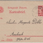 Bayern - Moenchsdeggingen 30.6.98, Postablage-K1 a. 10 Pfg. GA-Kartenbrief n.