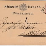 Bayern - Fladungen 14/7 (1882), HKS a. 5 Pfg. GA-Karte n. Paderborn