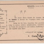 Bayern - 3 Pfg. Wappen Drucksachenkarte Bad Kissingen (Abs. Milspe)n. Fürth 1888