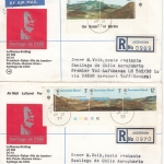 Ascension - Vulkane 1978 Satz/Ränder m. Zudr. a. 2 Lupo-Einschreibebriefen 1979