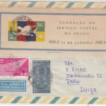 Brasilien - 300 J. Post, Blockausgabe u.a., Luftpostbrief-Vds. Sao Paulo 1964