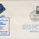 Schweiz - 50 Rp. Pro Patria, Lupo-Brief/LH-1st-flight n. CHILE, Zürich 1961 n.