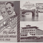 Saarland - Saarbrücken 1958, Gebr. Wright Gedächtnisflug, Sonderkarte