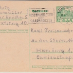 Saar - Rosenmontagszug, Masch.werbestpl. Saarbrücken 1956 a. 12 F. GA-Karte n.