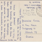 Saar - 18 F. Freimarke, Karte i.d. SCHWEIZ, Blieskastel - Zürich 1952