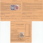 BRD - Wunstorf Land, 3 Paketkarten v. versch. Poststellen I 1966/68