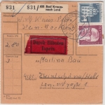 BRD - Stein-Bockenheim 1971 Eil-Paketkarte/Postst. I n. Zwintschöna