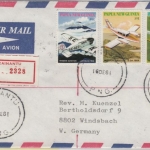 Papua New Guinea - 10+30+35 T. Flugzeuge, Lupo-Einschreibebrief Kainantu 1981 n.