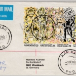 Papua New Guinea - Kunstfestival Zdr. a. Lupo-Einschreibebrief Kar-Kar 1980 n.