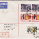 Papua New Guinea - 2x20 T. Polizei u.a. Lupo-Einschreibebrief Moem Barracks 1979