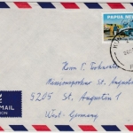 Papua New Guinea - 3x25 T. Polizei, Luftpost-Einschreibebrief Losuia 1979 n.