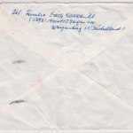 BRD - 20 Pfg. Vogelfluglinie, Brief/Nachporto n. HOLLAND, Meinerzhagen 1963 n.
