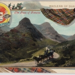 Scotland - Pass of Glencoe, farb. Passepartout-AK, gelaufen 1911