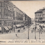 Italien - Milano, Piazza Elittica, sw-AK gelaufen 1905