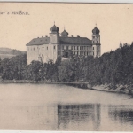 Tschechien - Mníšek pod Brdy Mnischek Schloss sw-AK gelaufen ca. 1912