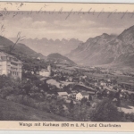 Schweiz - Wangs mit Kurhaus, sw-AK gelaufen 1924