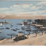 Schweiz - Ouchy (Lausanne), Au Bord du Lac, farb. AK gelaufen 1911