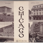 USA - Chicago, sw-Mehrbild-AK (Theater etc.), gelaufen 1912