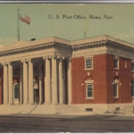 USA - Reno Nevada, Post Office Postamt farb. AK gelaufen 1914