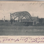 Serbien - Nisch Brücke, sw-AK gelaufen 1904
