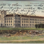 Serbien - Nisch Kaserne farb. AK gelaufen 1911