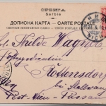 Serbien - Draga Königin von Serbien, sw-Portrait-AK gelaufen 22.10.1903 (!!)