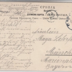 Serbien - Belgrad Wosnetschens-Kirche, sw-AK gelaufen 1908