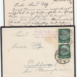DR - Schönberg ü. Bensheim, Landpost-L2 a. Trauerbrief n. Puchheim 1933