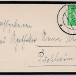 DR - 5 Pfg. Hindenburg, kl. Trauerbriefchen/Drucksache Fürstenfeldbruck 1933 n.