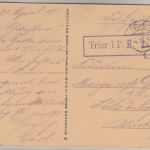 DR - Trier 1915, Feldpostkarte/AK Hauptbahnhof n. Sulz, Zensur-Ra1 Trier