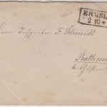 DR - 1 Gr. gr. Brustschild GA-Umschlag, Ra2 Ermsleben - Rathmannsdorf1873
