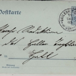 DR - 2 Pfg. Germania GA-Karte/Oberamtsverkehr F-Teil Gailenkirchen - Hall 1903