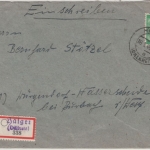 All.Bes. - Haiger (Dillkreis) 1948, Einschreibebrief n. Würgendorf