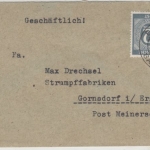 All.Bes. - Beinum ü. Salzgitter, Poststelle I a. Brief n. Gornsdorf 1947