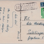 Bizone - (16) Seelbad ü. Weilburg, Landpost-Ra2 a. Karte n. Tuttlingen 1949