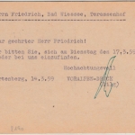 BRD - (13b) Gartenberg ü. Wolfratshausen Poststelle I, Karte n. Bad Wiessee 1959