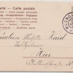 Glückwunsch - Neujahr Kitschdarstellung Kaminkehrer gelaufen München 23 1904