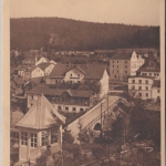 Bayern - Bayer. Eisenstein Ortsansicht m. Brücke, sw-AK gelaufen 1917