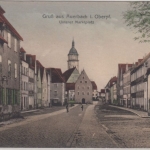 Bayern - Auerbach Opf. Unterer Marktplatz farb. AK ungelaufen/beschriftet