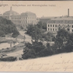 Bayern - Erlangen Kollegienhaus u. Mineralogisches Institut sw-AK gelaufen 1906