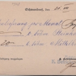 Bayern - 3 Pfg. Luitpold/E-Lochung, Drucksachenkarte Schwandorf - Nittenau 1913