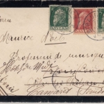 Bayern -2x5+ 10 Pfg. Luitpold, Trauerbrief n. FRANKREICH, Straubing - Blois 1911